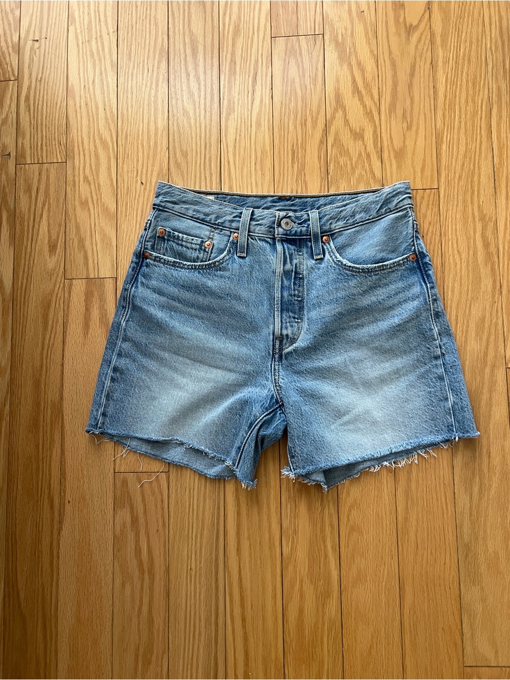 Levi's Light Blue Denim Cutoff Shorts